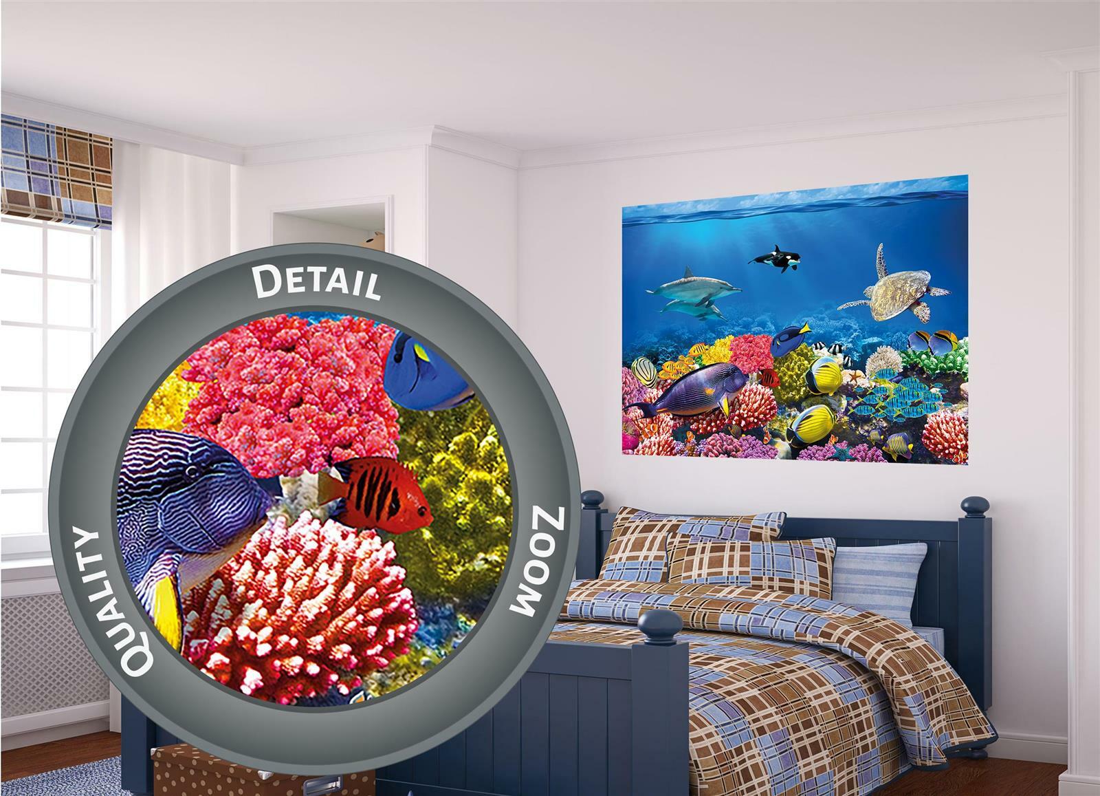 XXL Poster Kinderzimmer Unterwasserwelt Wanddeko