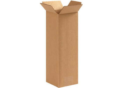 100 Pack Corrugated Shipping Boxes 4x4x12 Cardboard Mailers Kraft Packing Boxes