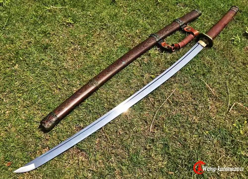 Japanese 98 Type Military Saber Katana 1095 Steel Rosewood Sharp Samurai Sword