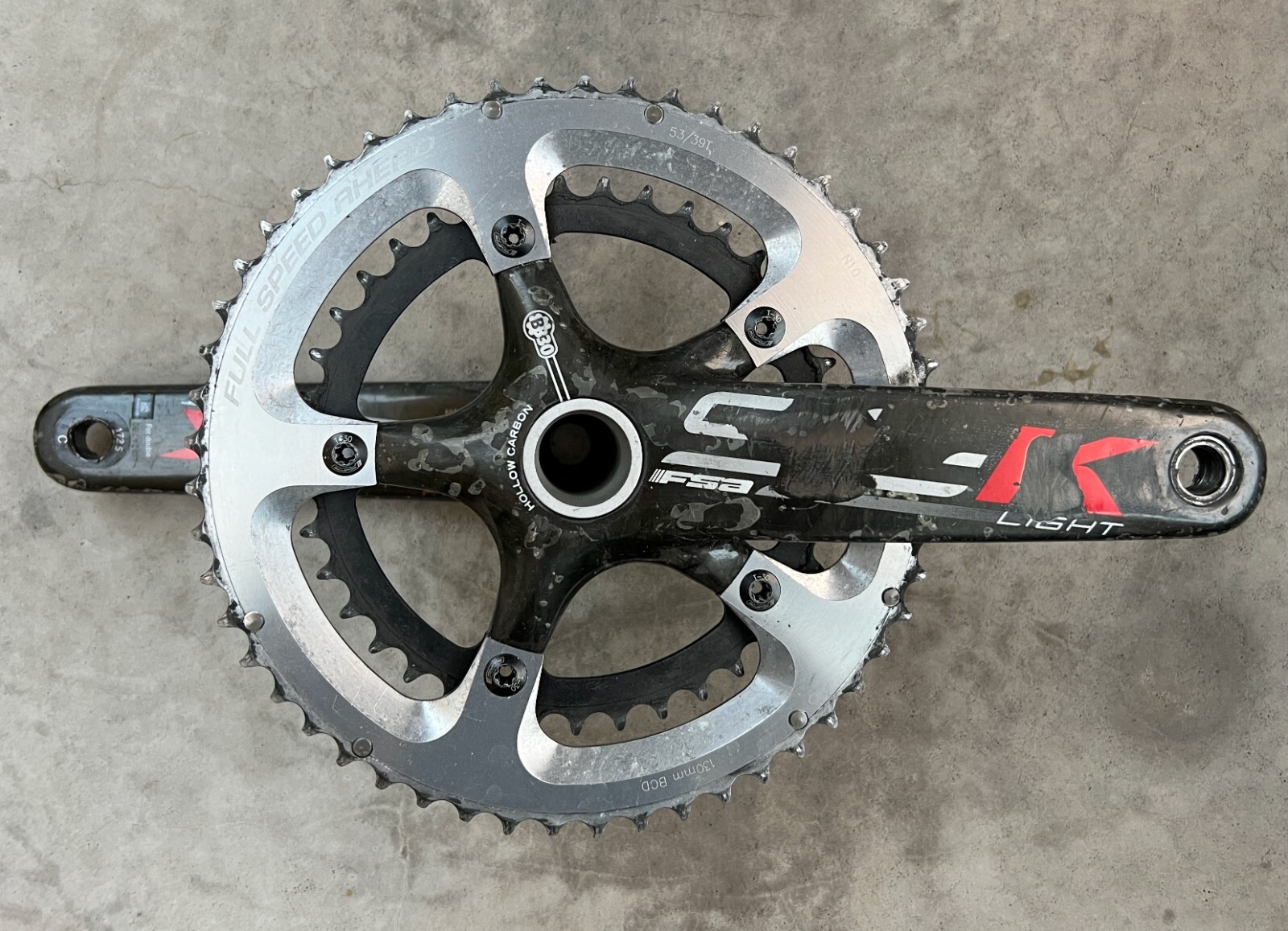 SL-K クランクセット ブラック 53/39T Amazon | FSA SL-K ライト ABS