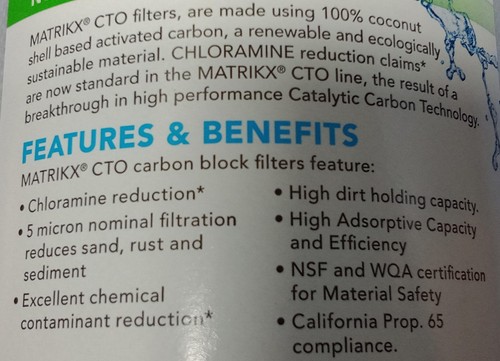 MATRIKX - 32-450-20-MATRIKX - CTO Activated Carbon Block Chlorine Filter - NEW