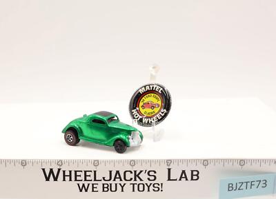 Classic 36 Ford Coupe Green w/ Button Hot Wheels 1968 Mattel Redline RL Vintage