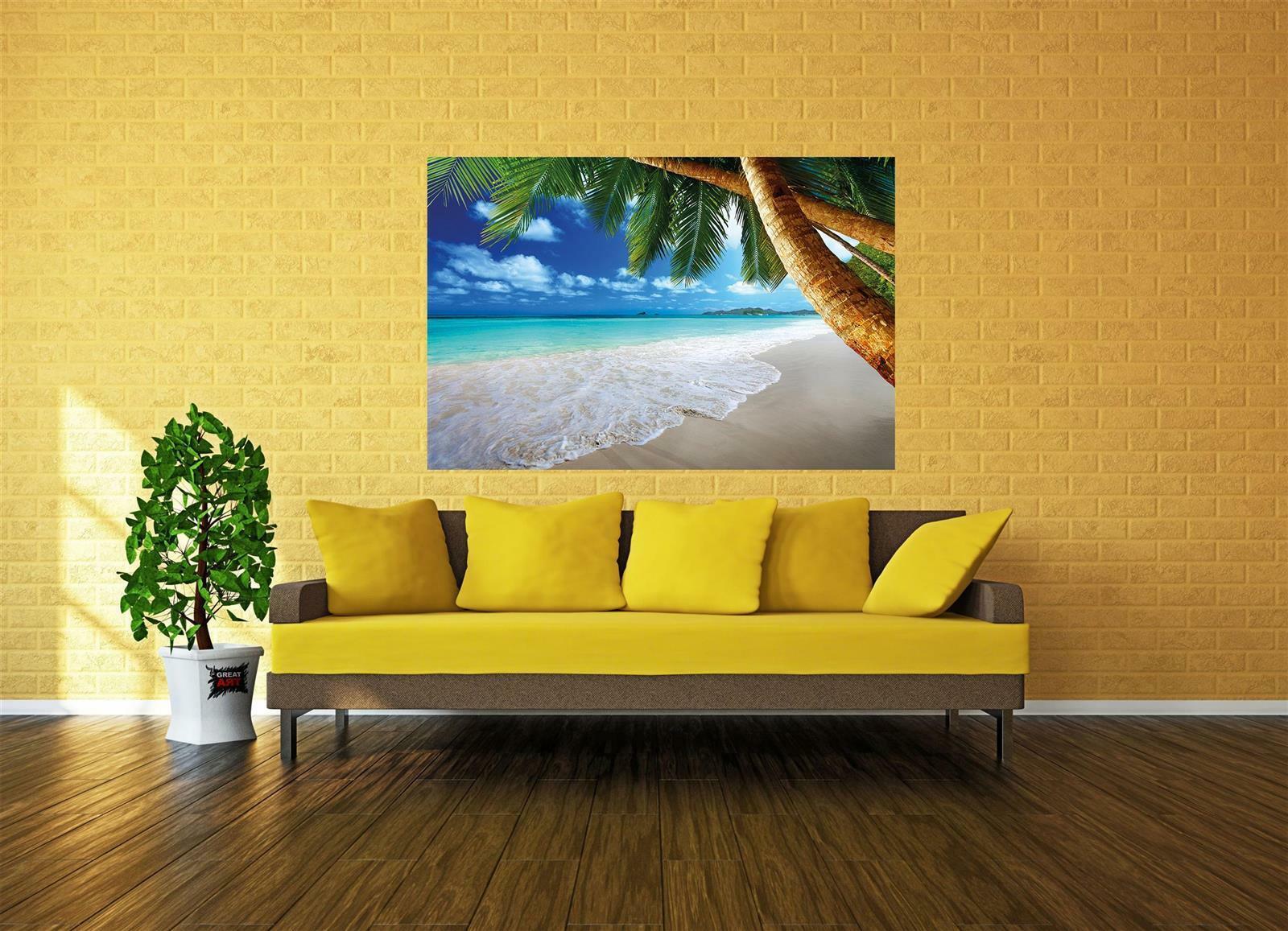 Poster XXL Palmen Strand Wandbild Karibik Fotoposter Wanddeko
