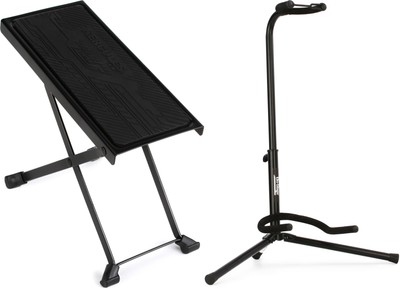 Hercules Stands FS100B Footrest + On-Stage TMP-XCG-4 Value Bundle