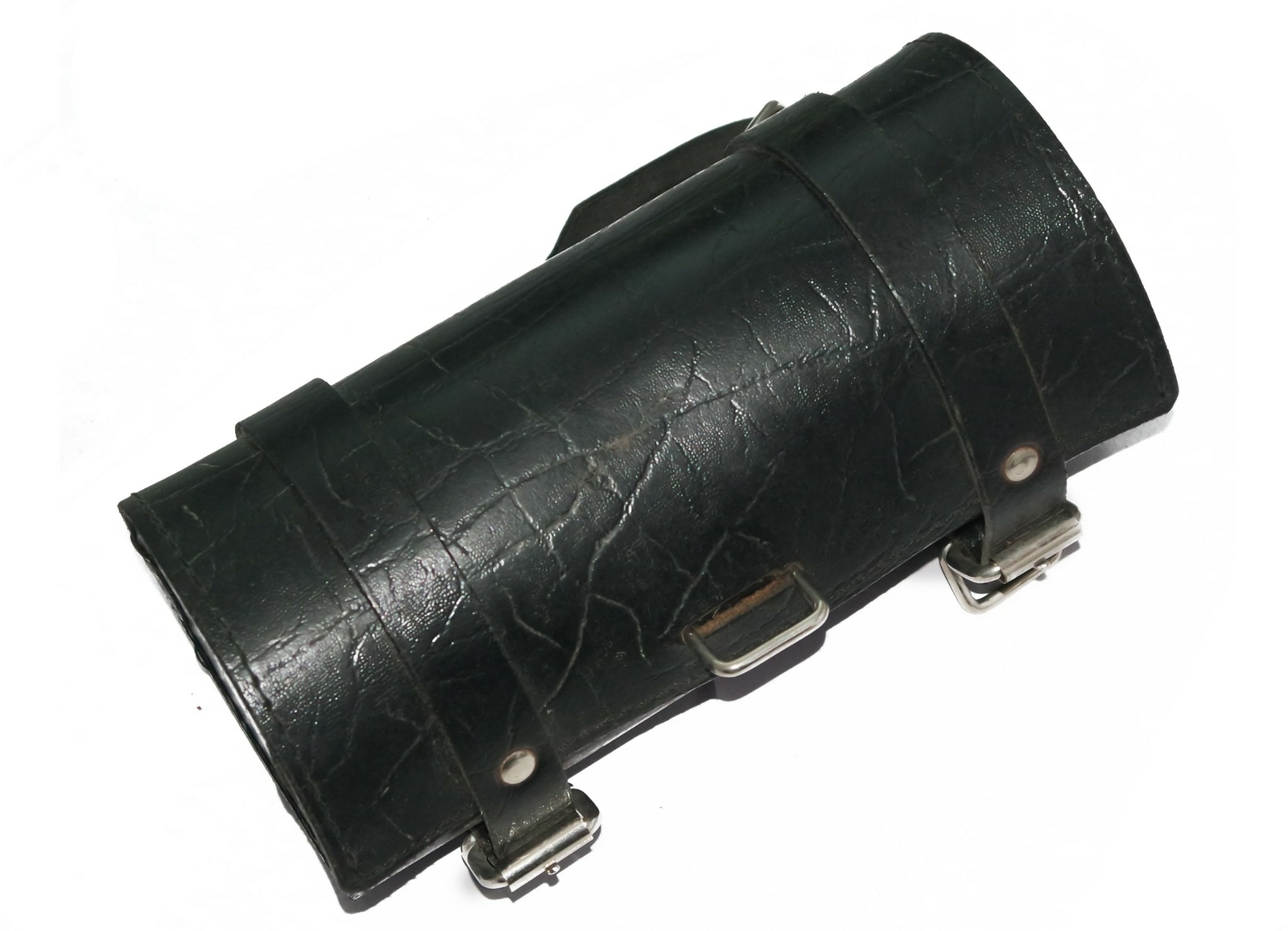 Universal Fork Bag For Royal Enfield Triumph BSA Tool Round Saddlebag 