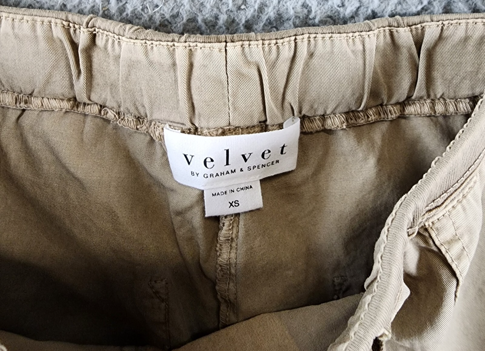 Velvet by Graham & Spencer Misty Drawstring Pants Women's XS Dune Brown Pull-On~ - Picture 9 of 13