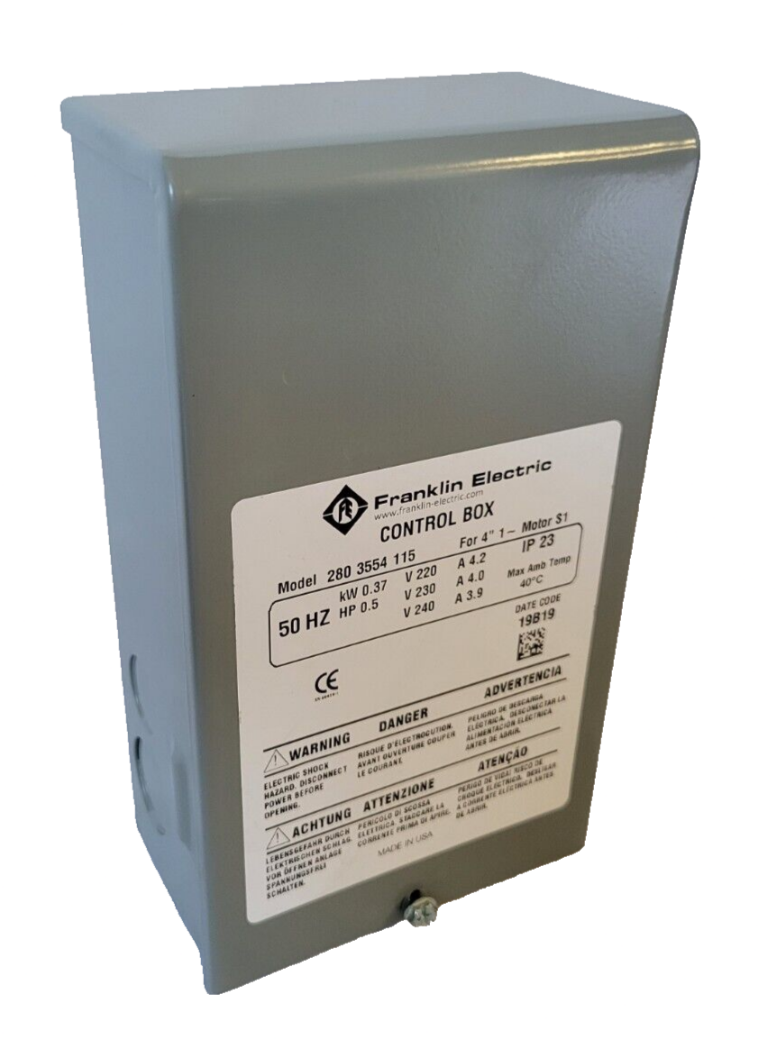 Franklin Electric 0.5 HP 50 Hz 220V Control Box 2803554115