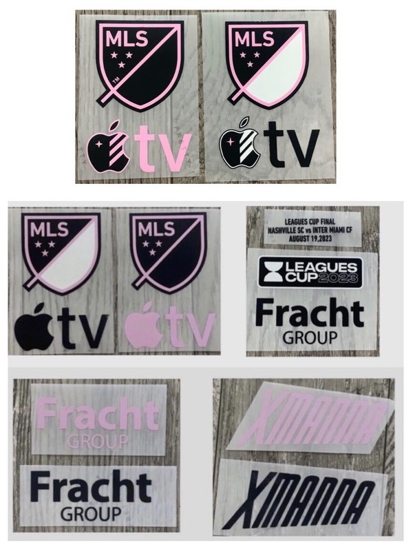 AMERICAN LEAGUE MLS SOCCER APPLE TV&SPONSOR IRON ON PATCHES