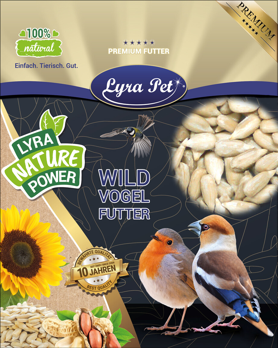 10 kg Sonnenblumenkerne geschält Vogelfutter Vögel Lyra Pet® HK Deutschland