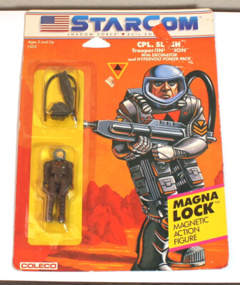 STARCOM - Shadow Force CPL. SLASH Magnetic Action Figure - Sealed (Coleco 1986)