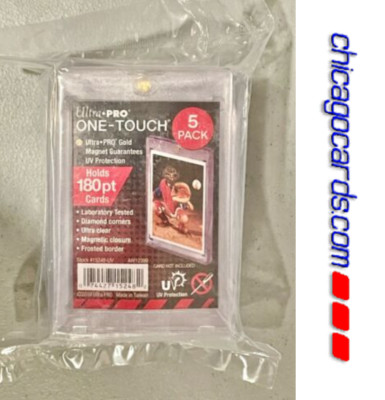 (5x) UltraPro One Touch 180pt Super Thick Magnetic Trading Card Holder UV Safe