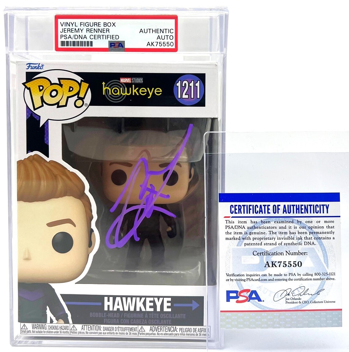 Funko POP ホークアイ ジェレミー・レナー 直筆サイン アベンジャーズ Jeremy Renner Signed Avengers Hawkeye Funko - Twin Cities Comics