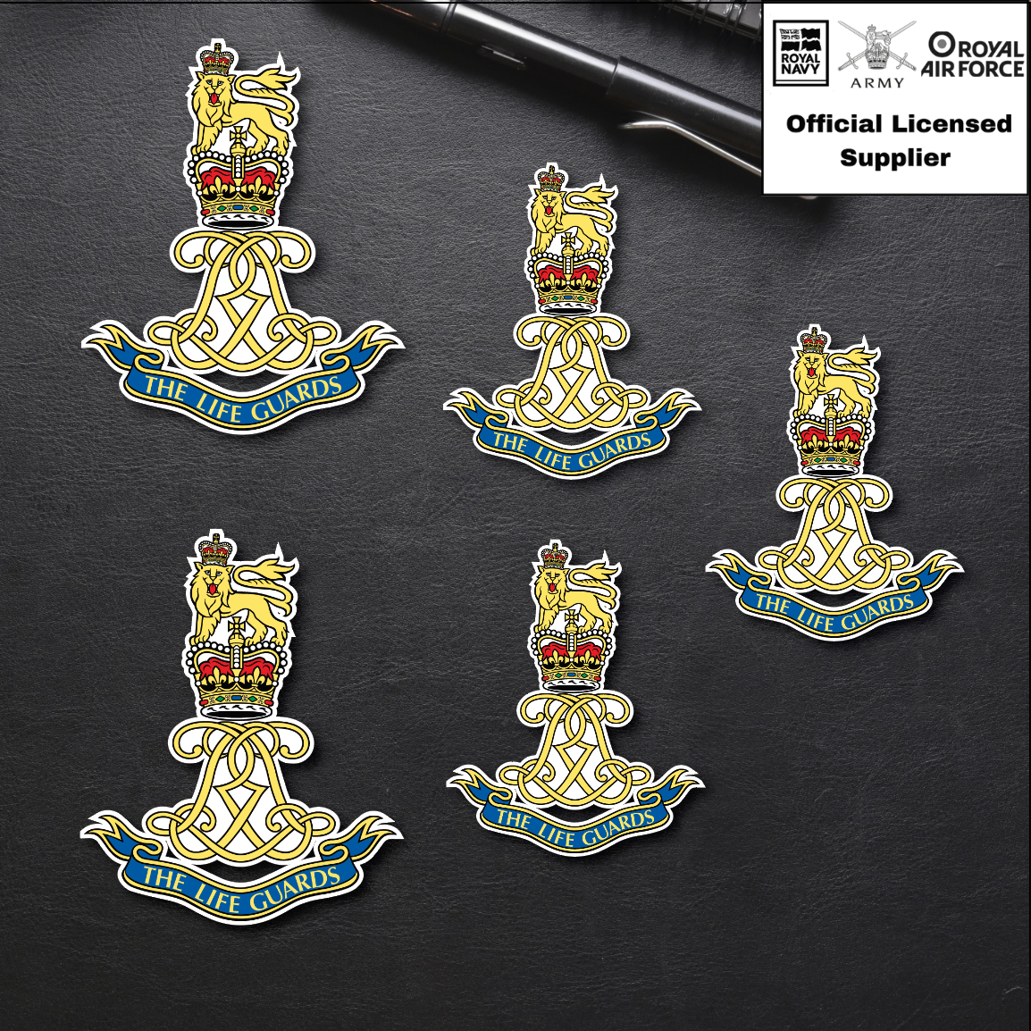 5 x The Life Guards Vinyl Stickers - 2x 75mm, 3x 50mm - Official MoD Reseller - Picture 1 of 4