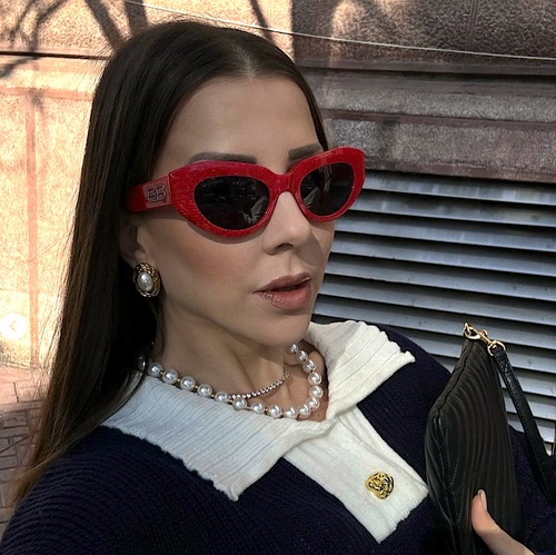 BALENCIAGA BALENCIAGA BB0236S-003 RED RED GREY SUNGLASSES