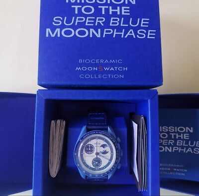 Pre-owned Omega Swatch X  Bioceramic Moonswatch Mission To The Super Blue Moonphase Jp