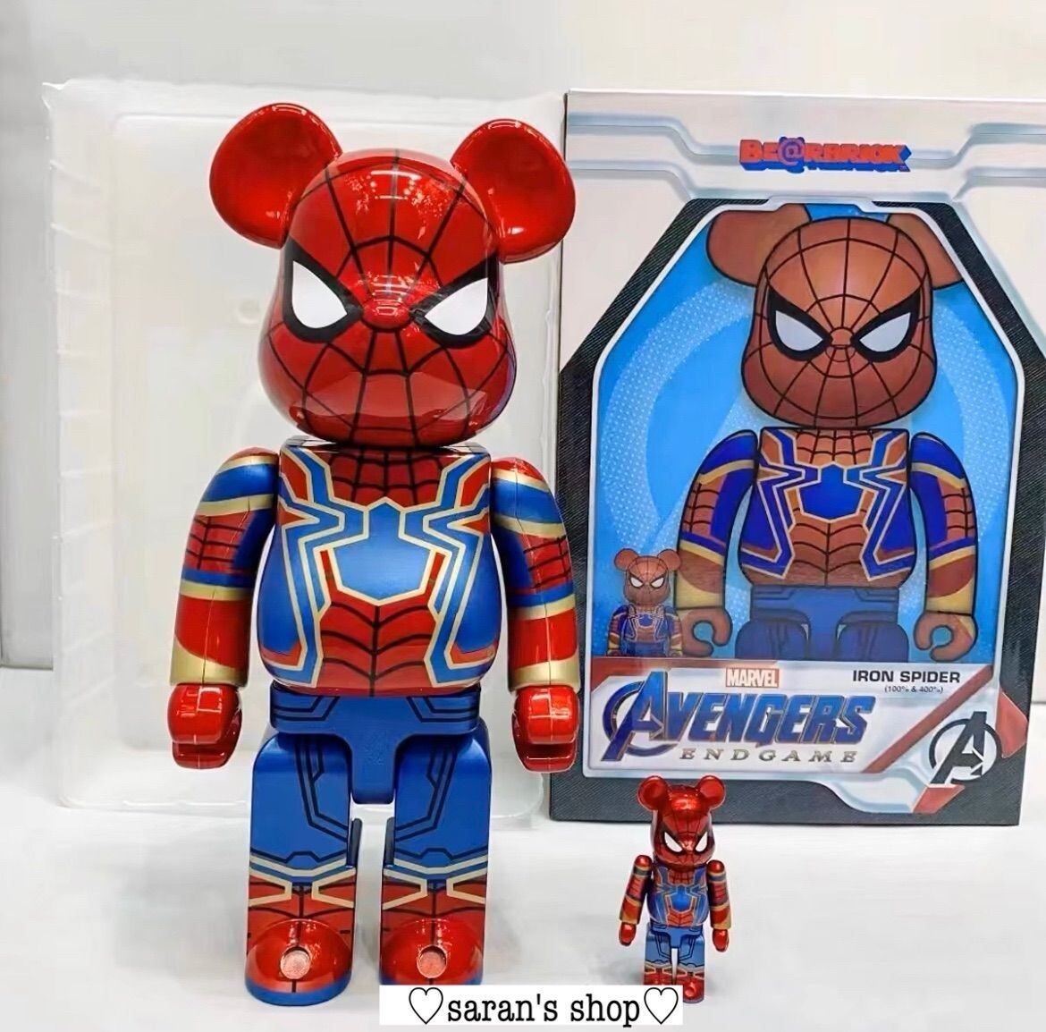 その他 BE@RBRICK IRON SPIDER 100% & 400% MARVEL Be@Rbrick Iron Spider 100 400 Marvel From Japan used | eBay