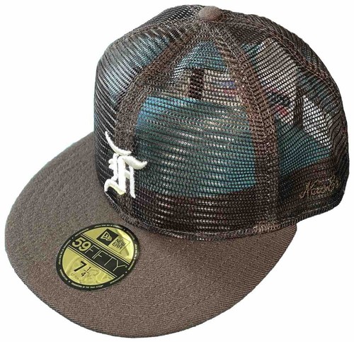Fear of God New Era Cap キャップ Brown 7 1/2 Fear Of God Essentials x New Era 59Fifty Brown Trucker Hat