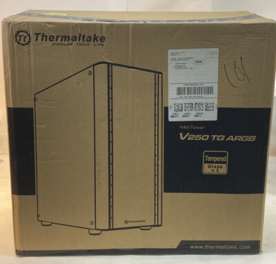 V250 Motherboard Sync ARGB ATX Mid-Tower Chassis with 3 120mm 5V Addressable ...