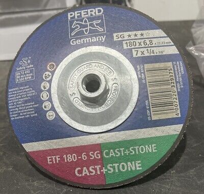 PFERD 61707 Cast+Stone Cupped Grinding Wheel 7 x 1/4 x 7/8 ETF 180-6SG (7-pack)