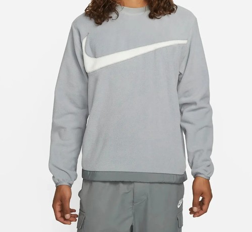 ★NIKE★CLUB FLEECE WINTERIZED クルー★追跡可 Nike Club Men's Fleece Winterized Crew Smoke Grey Size Large