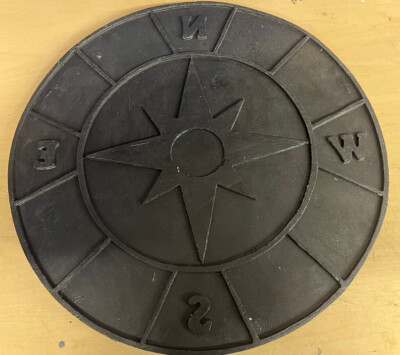 CONCRETE Cement Plaster BORDER ART STAMP Directional Compass 20  Imprint MAT New