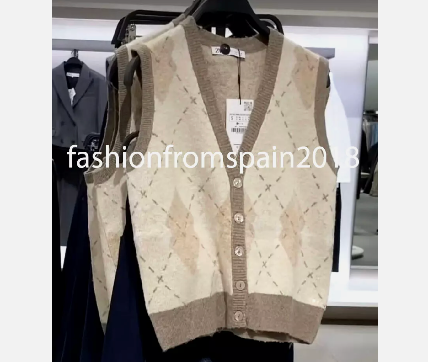 FindThy Women's Cropped Knit Vest V Neck Button Up Solid