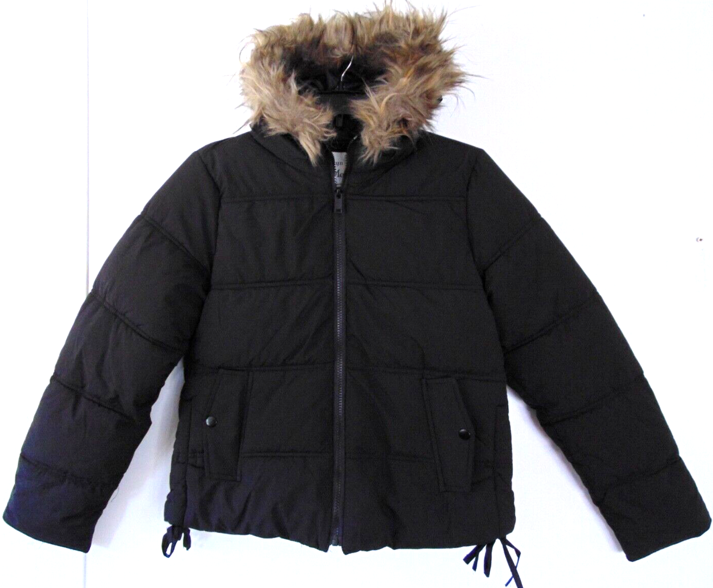 NEW! Marilyn And Me Hooded Puffer Coat With Faux Fur Trim
