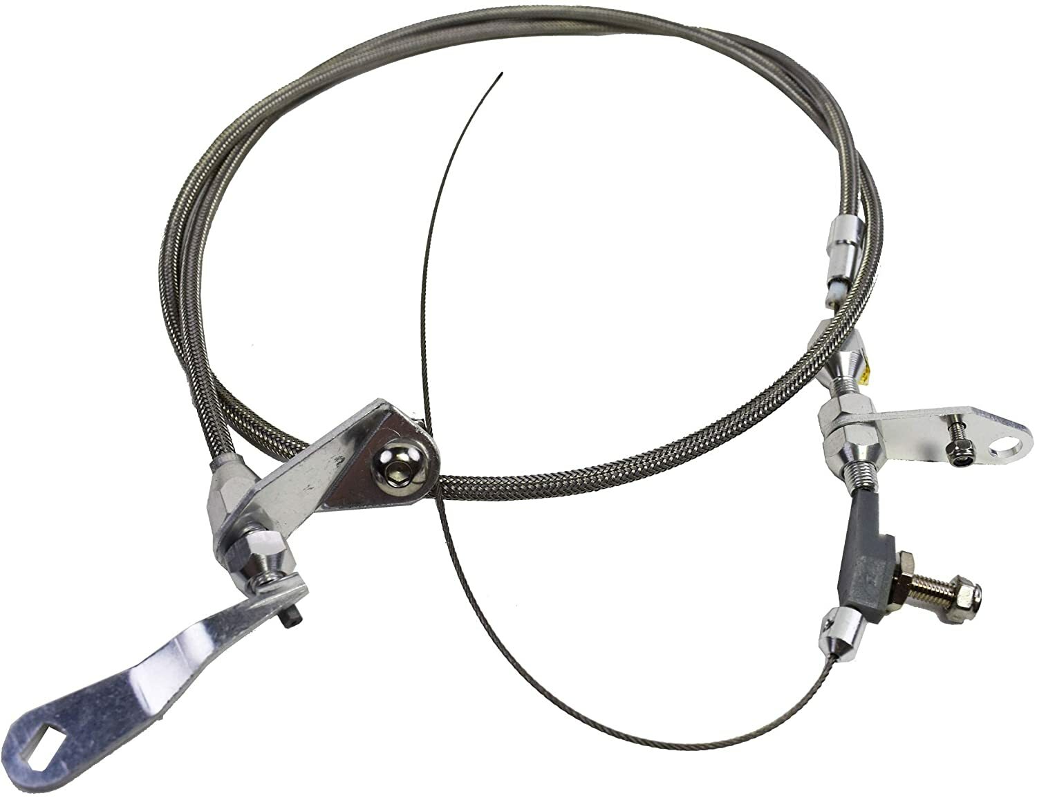 Fit Ford C4 C4 Transmission Kickdown Cable Kit Braided Stainless Steel 11E
