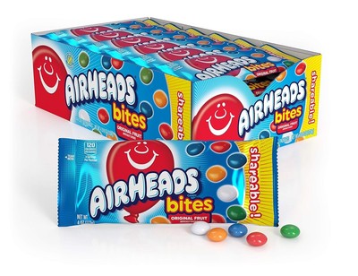  Candy, Bites, Assorted Fruit Flavors, Non Melting, 4oz Packs, Box of 18 Packs 