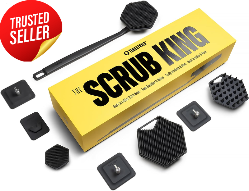 Shower Set Scrub King Silicone Charcoal