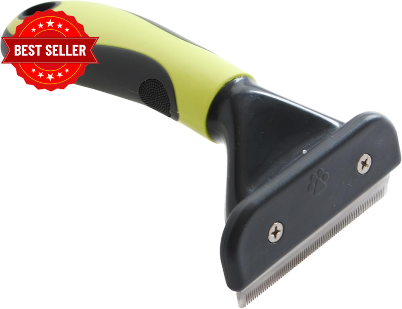 Pet Grooming De-Shedding Tool, Small - Reduces Shedding by 90%, Ultimate Tool to