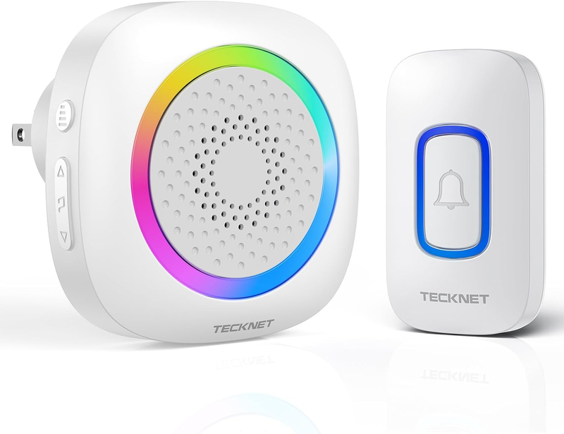 Wireless Doorbell, Plug and Play, IP66 Waterproof Doorbell w