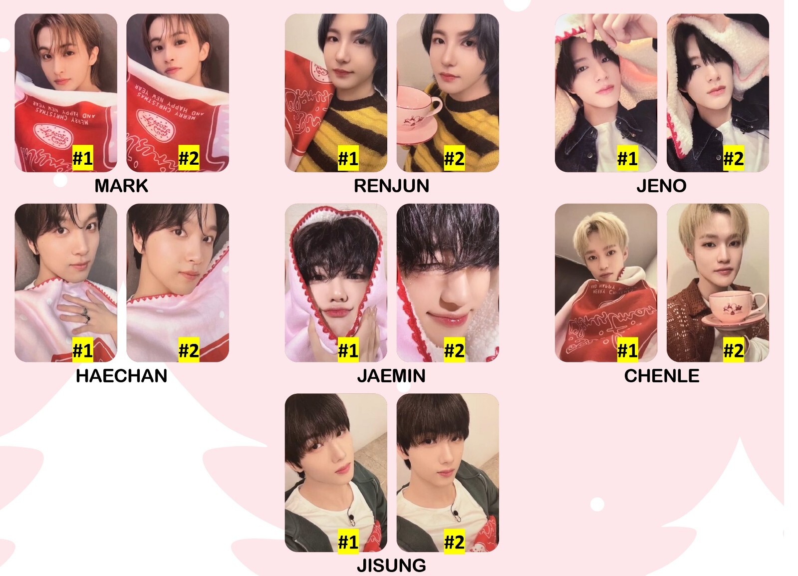 NCT - NCT DREAM PINK CHRISTMAS 2023 トレカ ヘチャン NCT 127 PINK CHRISTMAS 2023 PHOTOCARD PACK RANDOM OFFICIAL