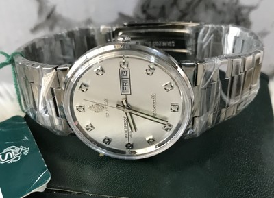 Sandoz Automatic Date Just Silver Dial Stainless Steel Watch SD83328G