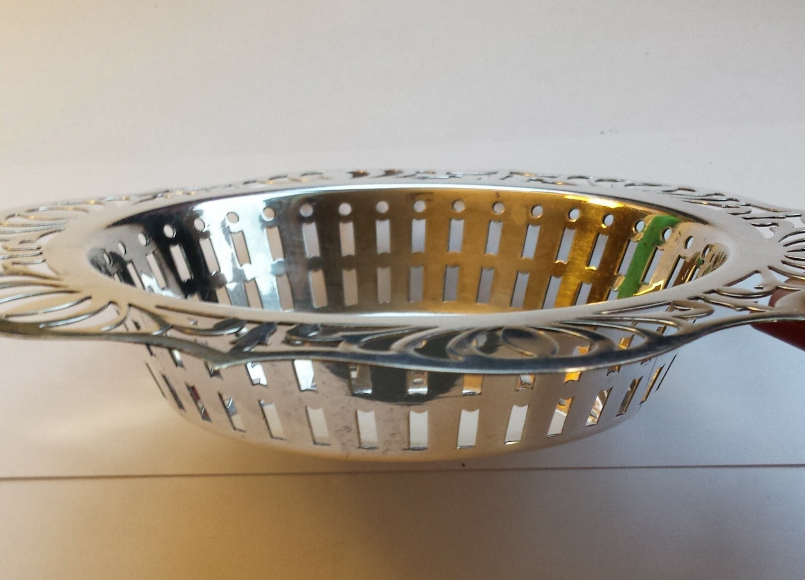SILVERPLATE WINE COASTER  PIERCED DESIGN ENGLAND