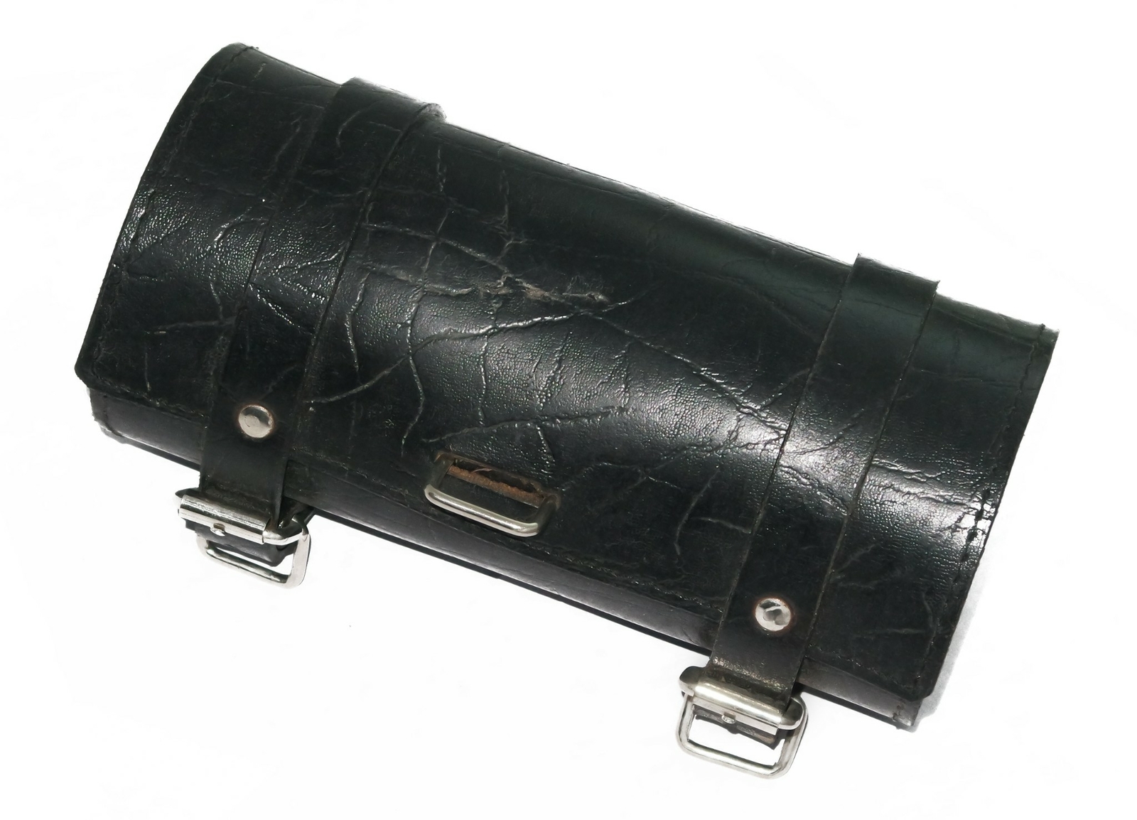 Universal Fork Bag For Royal Enfield Triumph BSA Tool Round Saddlebag 