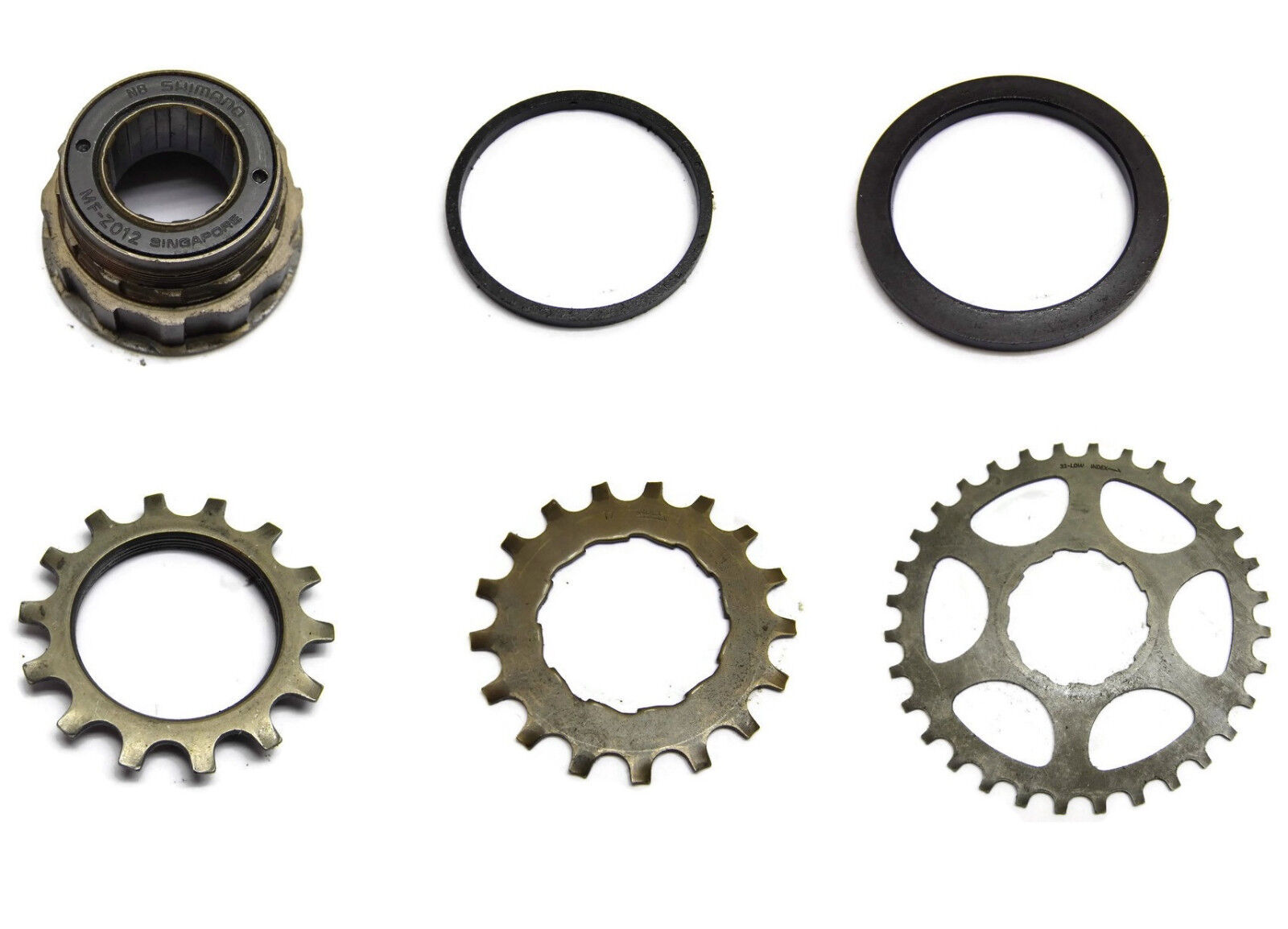 NOS Shimano MF-Z012 Freewheel Body - Tooth - Spacer / Parts NOS Shimano MF-Z012 Freewheel Body - Tooth - Spacer / Parts