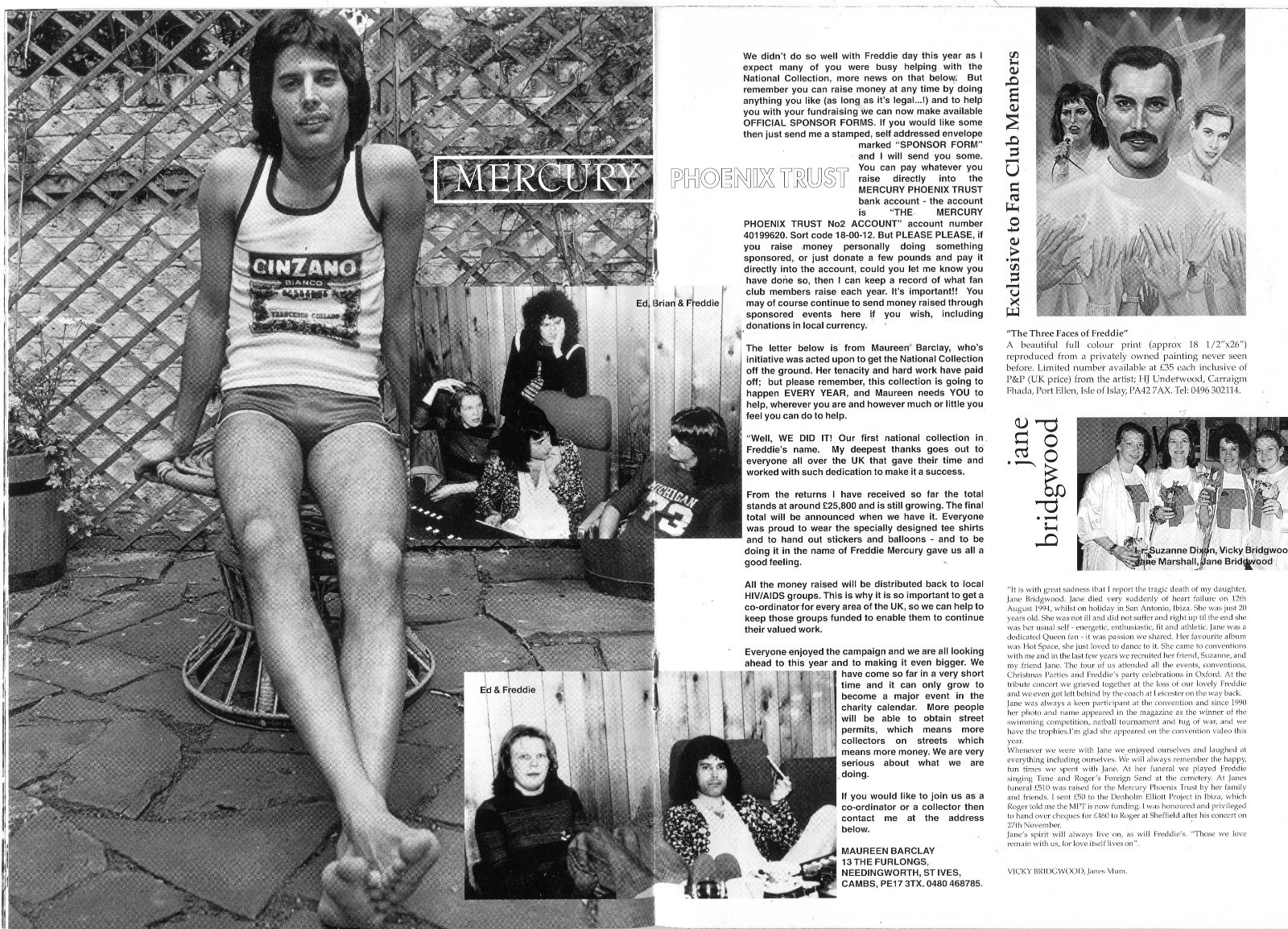 QUEEN SPRING 1995 OFFICIAL INTERNATIONAL FAN CLUB MAGAZINE FREDDIE MERCURY