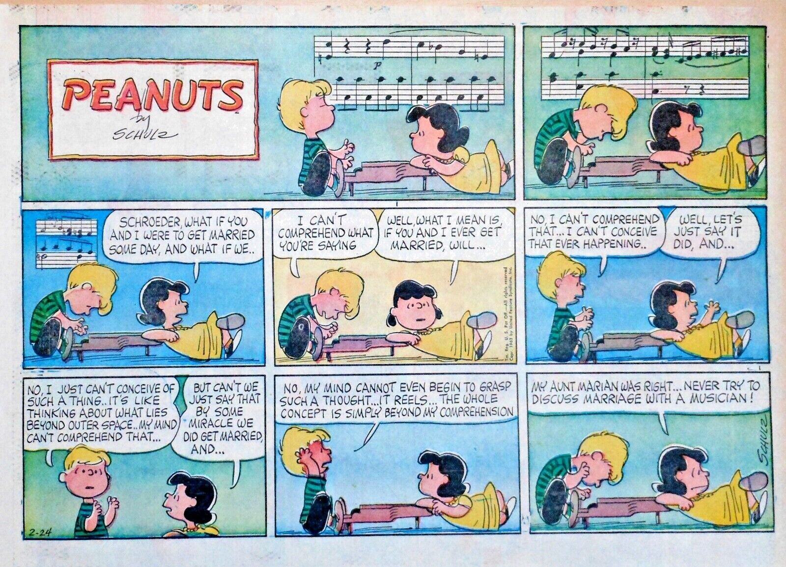 Peanuts by Charles Schulz - large half-page Sunday color Peanuts by Charles Schulz - large half-page Sunday color