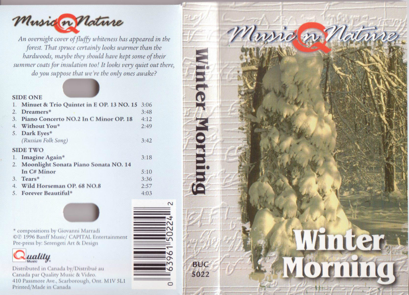 Efectos de sonido y música de la naturaleza Cassette