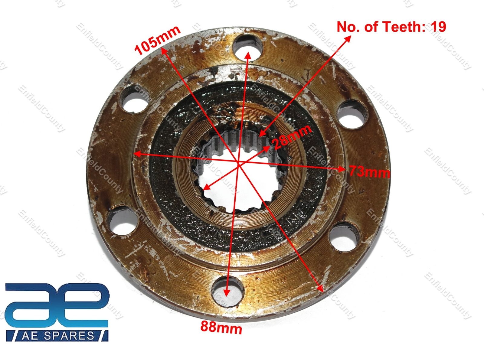 19 Spline Front Hub Drive Flange for Ford Dodge J20 Vintage Car 1957-1977 