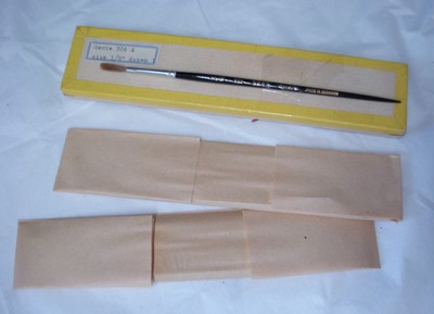 ONE DOZEN Vintage Fox Series 324-A OX HAIR PAINT BRUSHES - 1/8