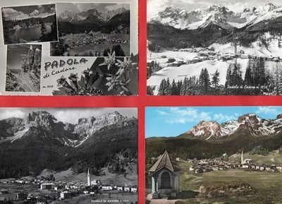 PADOLA DI CADORE - LOTTO DI 6 CARTOLINE - viaggiate -BELLUNO -vedi foto