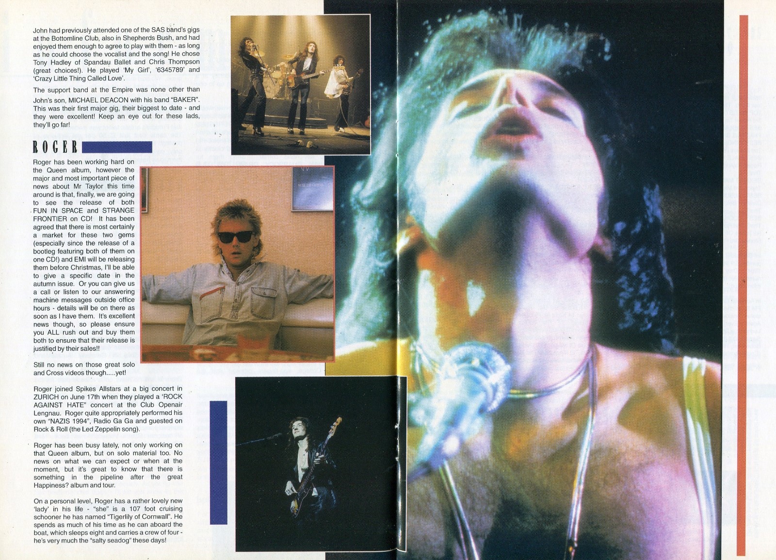 QUEEN SUMMER 1995 OFFICIAL INTERNATIONAL FAN CLUB MAGAZINE FREDDIE MERCURY