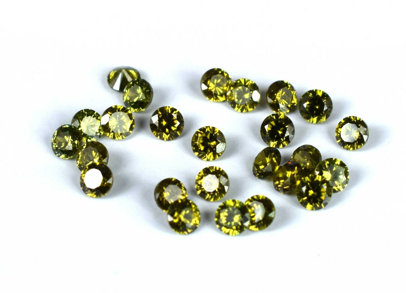 Round 6.25 Ct Green Tourmaline Natural Loose Gemstone 25 Pcs