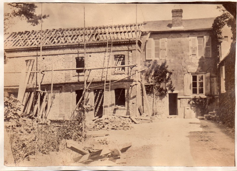 B254 Photo Vintage Originale 1870 Sotteville Les Rouen Villa Constructio Albumen