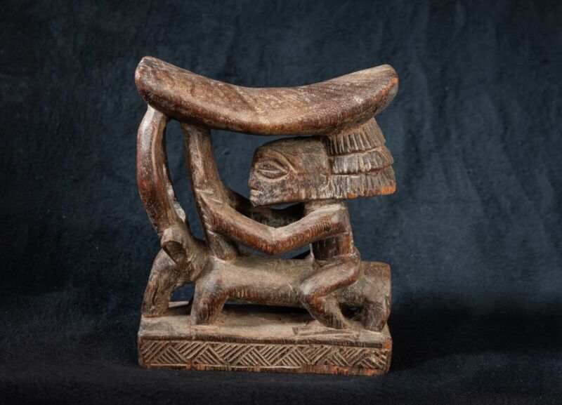 Luba Head Rest, Democratic Republic of Congo, Zambia, Central African Tribal Art