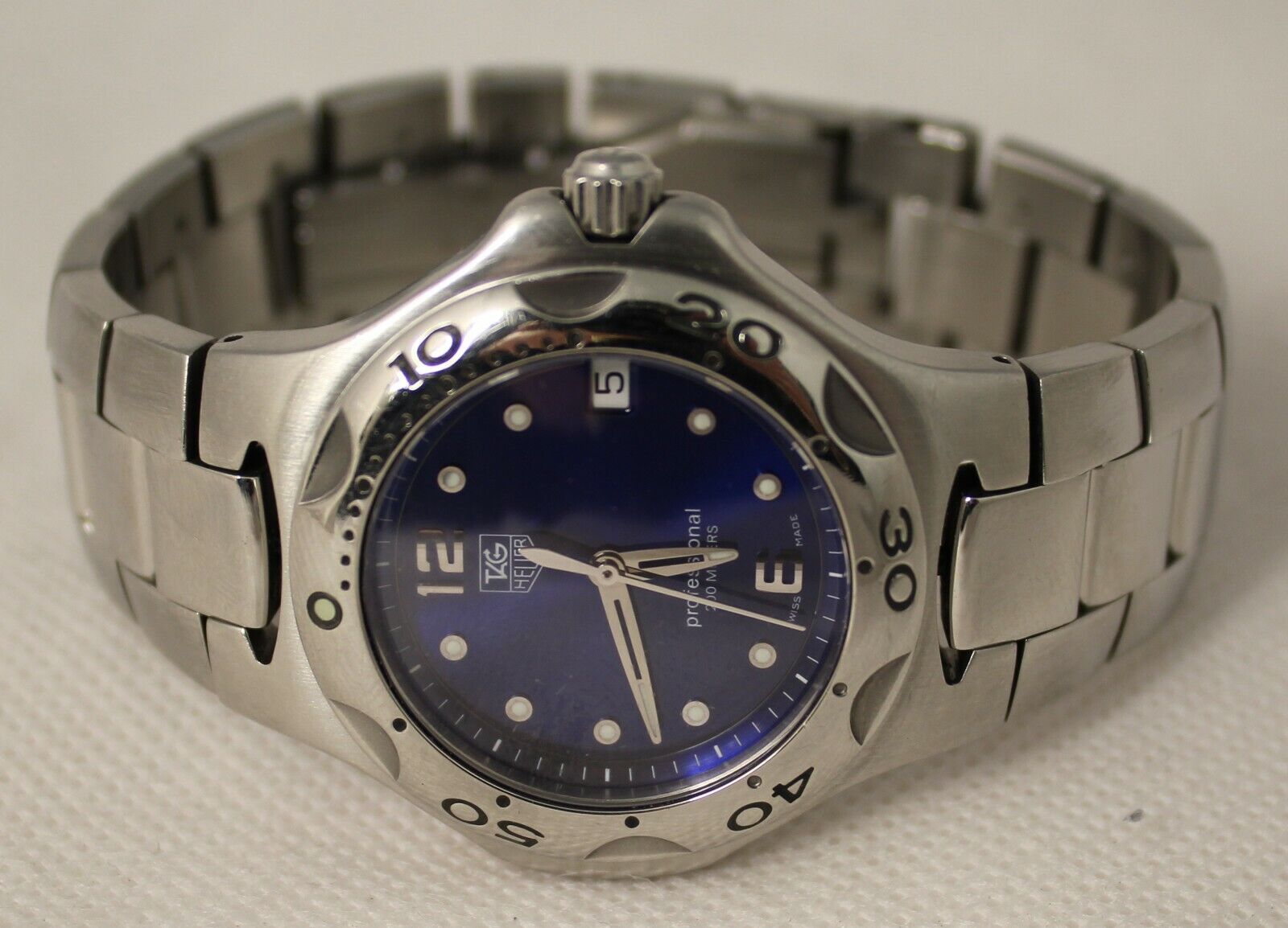 Tag Heuer Special Ed WL111H Watch Stainless Blue Face 200m Tag Heuer Special Ed WL111H Watch Stainless Blue Face 200m