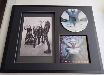 AMARANTHE SIGNED THE CATALYST CD PHOTO ART CARD FRAMED COA BAND Elize Ryd