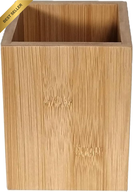 Bamboo Pencil Holder 9.5 X 9.5 X 12.7
